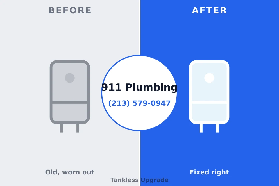 Before and after: plumbing repair Dresser, WI